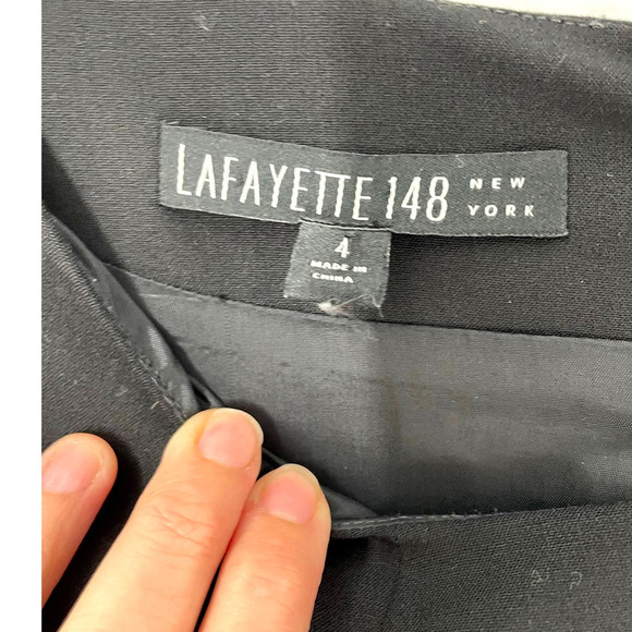 LAFAYETTE 148 BLACK WOOL LINED DRESS - Picture 5 of 6